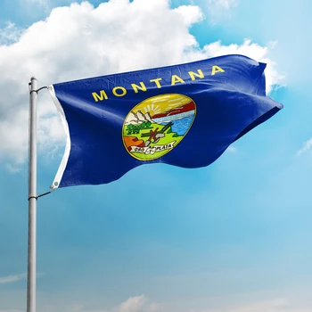 Флаг Монтана 3*5 фута 90*150 см Знамена на САЩ Дизайн По Поръчка Банери За Външна Украса Полиестер Устойчивост НА UV Двойна Прошитая