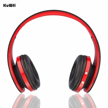 KuWFi Цветни Bluetooth Слушалки На Главата Стерео Слушалки Аудио Слушалки Безжични Bluetooth Слушалки Слушалки За Мобилен Телефон Музика