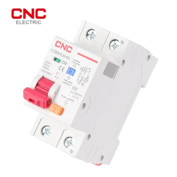 CNC YCB6HLN-63 230 v 50/60 Hz RCBO 30mA MCB Автоматичен прекъсвач остатъчен ток 16/20/25/32/40/50/63A Защита от изтичане на информация за протичането на ток