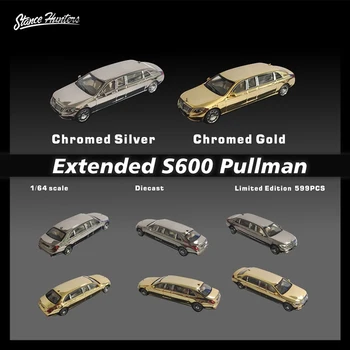 Stance Hunters SH 1:64 Удължен S600 Pullman От Галванична Сплав цвят: златист, Сребрист, Диорама, Умален Модел на Автомобил Carros в наличност