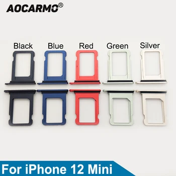 Aocarmo За iPhone 12 Mini с Едно Чекмедже за SIM-карти, Метален Пластмасов Държач За Слота за Sim-карти Nano Sim
