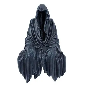 Нов Reaper Седи Ужасен Хелоуин Статуя На Смола Черно Хелоуин 2022 Скулптура Начало Декор На Работния Плот Стая Събирай Готически Orna S4m6