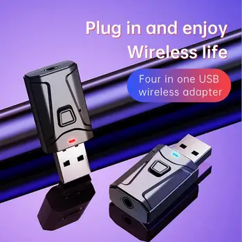 USB 5,0 Bluetooth-съвместима с 3.5 мм Адаптер Безжичен Приемник Bluethooth За PC Компютър с Мини Музикален Предавател Bluthooth