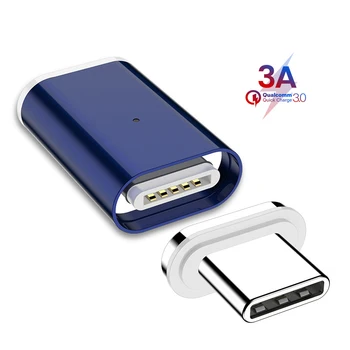3A MAX Type-C / Micro USB /8-пинов Магнитен Адаптер За бързо зареждане За iPhone XS MAX XR SAMSUNG S10 + XIAOMI HUAWEI OnePlus