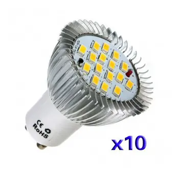 10x GU10 16 SMD 5630 LED 6,4 W Топло бяла/Бяла Хирургична Лампа с Висока мощност 220 В Led Глобус на Лампата