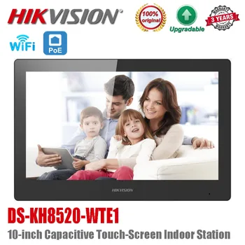 Оригинални видео домофон Hikvision DS-KH8520-WTE1 Вътрешната Станция 10-Инчов Сензорен Екран Стандартен Безжичен Монитор POE WIFI