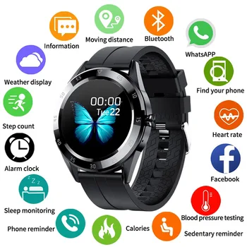 2022 Нов Екран за Смарт Часовници За Мъже Винаги да Показва Време Bluetooth Повикване Местни Музика Smartwatch За IOS и Android Часовници