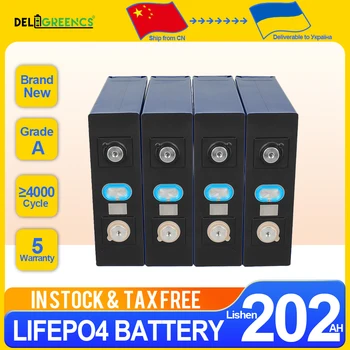 Нова Батерия Baterry Lishen 202AH LiFePO4, Литиево-Призматичен Фосфатный Батерия за Скутер RV Акумулаторна Батерия EV