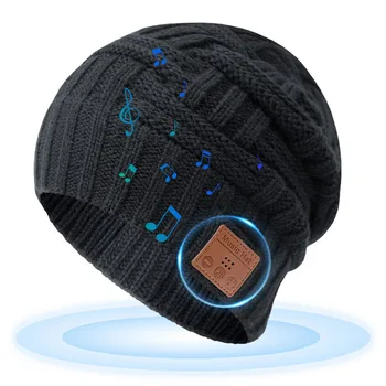 Мъжка шапка за джогинг, съвместима с Bluetooth, Bluetooth-шапчица, 5.0 HD Стерео слушалки-шапки, Зимна шапка, Електронни подаръци