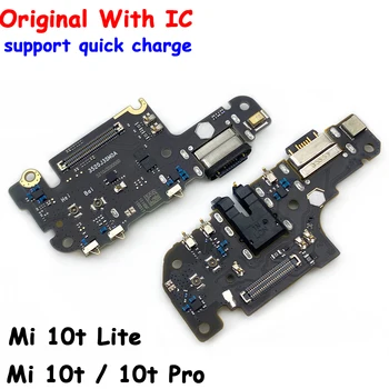 Оригинален Нов USB Конектор За Зареждане, Докинг станция Гъвкав Кабел С Микрофон За Xiaomi Mi 10T Pro/Mi 10T Lite зарядно устройство ще захранване Такса
