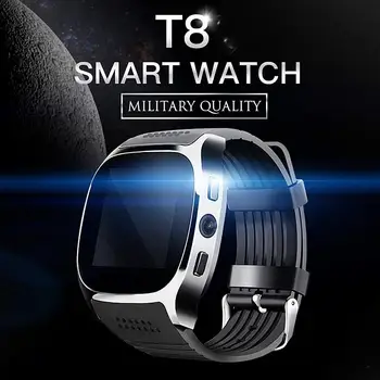 Т8 Bluetooth Smart-Часовници Поддръжка на SIM-Карти TF С Камера Спортна Синхронизиране на Повикване Съобщение Мъжки Ръчен Часовник Музикален Плеър Apple за Android