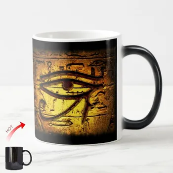 Ретро Ретро Очите Планина Египетски Морфин Кафе, Една Чаша Вино Чаена Чаша Класическа Европейска Художествена Живопис Подаръци Керамика