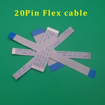 2 бр. Гъвкави гъвкави кабели FFC 20-пинов стъпка 0,5 mm/1,25 мм, дължина 10 см, 20 см, 25 см, 30 см от 35 см 40 см Тип A B тип AWM 20624 80C 60 НА VW-1