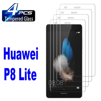 2 / 4шт Закалено Стъкло За Huawei P8 Lite Защитно Стъкло Фолио За екрана