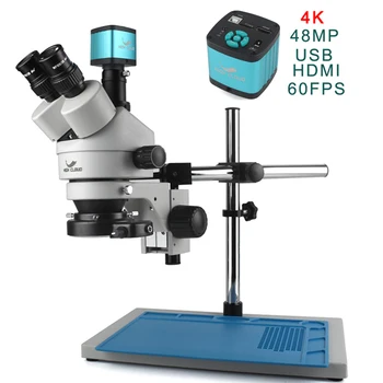 38MP HDMI-съвместим USB камера Microscopio 3.5 X-90X Simul-Focal Тринокулярный Стереомикроскоп за запояване печатни платки Кит за поправка на бижута