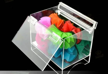 Кристален кутия С Появляющимся Цвете, Прозрачна Кутия От Акрил Материал - Етап Фокуси, Магията на Огъня, Близък план, Аксесоари, Реквизит