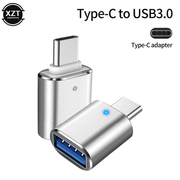 Най-НОВИЯТ LED адаптер USB 3.0 За Type C За USB OTG C USB-A За Micro USB Type-C Жак-изход За адаптери Samsung Xiaomi POCO