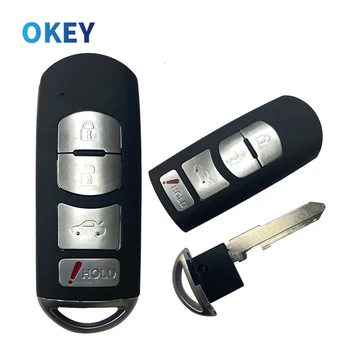 Калъф За дистанционно на ключа на Автомобила Okey За Mazda CX-3 CX-5 Axela Atenza с Нож за Възстановяване на Ключ Без лого