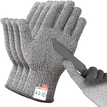 Защитни ръкавици със защита от Порязване HPPE ниво 5, Высокопрочные, Промишлени, Кухненски, Градинарство, Срещу Драскотини, Срещу порязвания, Многофункционална, за рязане на стъкло