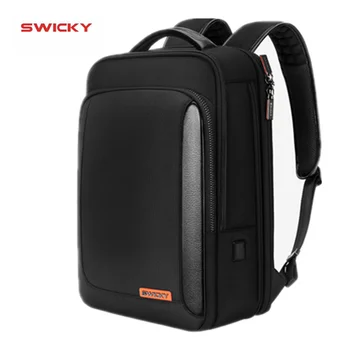 SWICKY Мъжки мултифункционален, модерен бизнес случаен пътен противоугонный водоустойчив мъжки раница за лаптоп 15,6 инча, ученически чанти за момчета