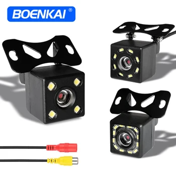 Камера за Обратно виждане на Автомобила BOENKAI HD Нощно Виждане Широка Парковочная Камера за Задно виждане-Водоустойчива Led Автоматично Резервен Монитор Архивиране на Изображения