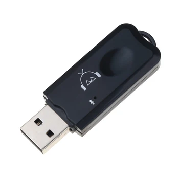 Мини Bluetooth USB-Съвместим Стерео Музикален Безжичен Приемник Аудиоадаптер Dongle Комплект С Микрофон За слушалки За Телефон на Автомобила