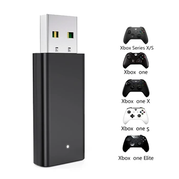 Безжичен адаптер Xbox One за Windows, който е съвместим с Windows PC 10, 8, 7, подходящ за контролера на Xbox One One X / S, Elite Series 2