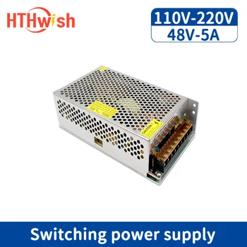 HTHwish 48 5A Импулсно Захранване 220 До 48 Волта Захранване 250 W Трансформатор за променлив ток В Постоянен Led Драйвер за Led Лента ВИДЕОНАБЛЮДЕНИЕ