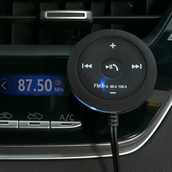 FM Трансмитер Авто Аудио Микрофона за Безжична Bluetooth Приемник Комплект Адаптер Hands free Aux MP3 Музикален Плейър, Зарядно Устройство, USB Мощност