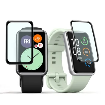 2 бр./лот Защитно Фолио За Huawei Watch Fit/fit Mini Нови Умен часовник Протектор на Екрана, За да Huawei Fit2 Прозрачна Извити Пълна кутията