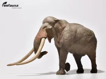 В НАЛИЧНОСТ Эофауна 1:35 Мащаб Статуетка на Слон с Директни бивни, Модел на Праисторическо Животно, Играчка за Колекционери, Палеолоксодон, Подарък Унисекс