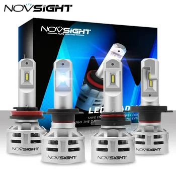 NOVSIGHT H7 LED H4 led H11 HB3 9005 HB4 9006 Автомобилни LED Лампи за Фаровете 60 W 10000LM Автомобилни Фарове Фарове за мъгла 12 В 24 В