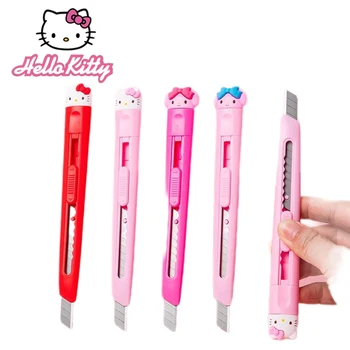 Нов Sanrio Melody Hello Kitty Художествен Нож Kawaii Cartoony Студентски Нож За Рязане, Нож За Разопаковане, Арт Нож, Творчески Подарък За Момичета