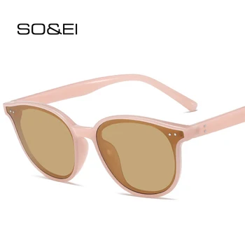 SO & EI Ins-Популярните Модни Кръгли Слънчеви Очила Дамски Реколта Желеобразные Цветни Очила За Нокти Мъжки Слънчеви Очила За Шофиране UV400