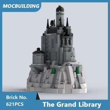 MOC Building Blockss Голямата Библиотека Модел САМ Събрани Тухли Архитектура Серия Творчески Образователни Играчки, Подаръци 621 бр.