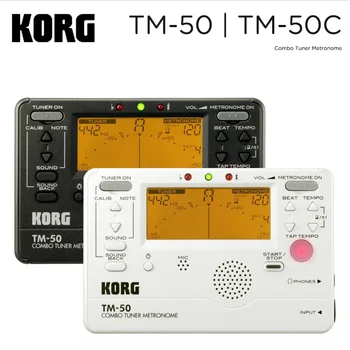 Korg TM-50 TM-60 Тунер/метроном Черно и бяло са на разположение може да се използва за духови, китара, ukulele и пиано клавишните инструменти