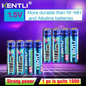KENTLI 8шт 1,5 ААА 1180 МВтч полимерна литиева акумулаторна литиево-йонна батерия ААА Акумулаторна Литиева батерия