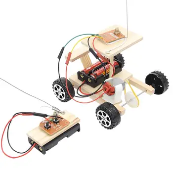 Направи си САМ Безжично Дистанционно Управление Състезателна Комплект Модел на Дърво Децата са Физически Научни Експерименти Набор от Играчки Сглобени Автомобили Образователни Подаръци