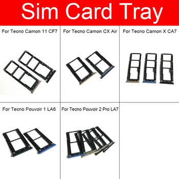 Притежателят на Тавата за SIM карта за Tecno Camon 11 CF7/CX Air /X CA7/Pouvoir1 LA6/ Pouvoir2 Pro LA7 Адаптер за четене на карти памет Micro SD