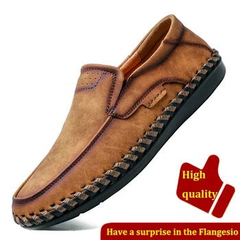 Кожени Мъжки обувки Висококачествени Лоферы от естествена кожа Ръчно изработени От Телешка кожа Mocassino Uomo Жълт Черен EUR Размер 38-46