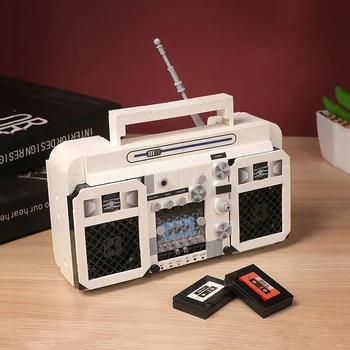 Ретро Радио Касетофон Музикален Записващо устройство Домашна Машина 3D Модел на Кухненски Блокове, Тухли Строителна Играчка за Деца, Подарък без Кутия