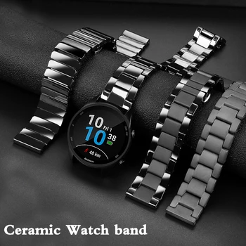 20 mm 22 mm Керамичен Каишка За Часовник Huawei Watch GT 2 Каишка быстроразъемная планк каишка за часовник гривна за часа матиран черен цвят