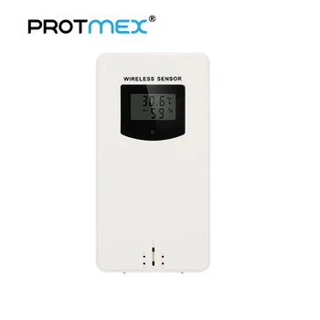 Безжичен Външен сензор Protmex За PT3378 PT3374 PT3389 PT3388 PT3365 PT3379C PT3382 метеорологичната станция (Бял)