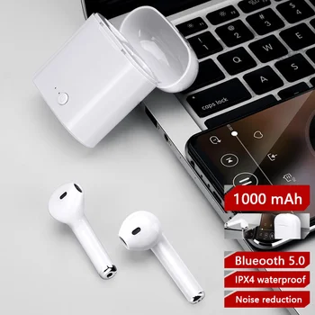 i7S Bluetooth Слушалки, Музикални Слушалки Спортни Слушалки Безжични Bluetooth Слушалки Безплатна Доставка Слушалка Със Зарядно Устройство