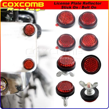 8x 4x 2x Червена 20 мм Рефлектор Регистрационен номер На Болте/Залепен За Определяне на Регистрационен номер Защитни Светлоотразителни Самозалепващи Рефлектори Мотор
