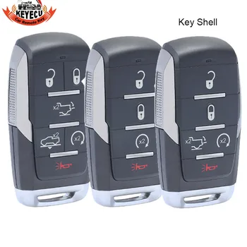 Калъф KEYECU Car Remote Smart Key Shell Case 4 / 5 / 6 Бутон за дистанционно управление на камион Dodge RAM 1500 Limited LongHorn 2019 2020 OHT-4882056