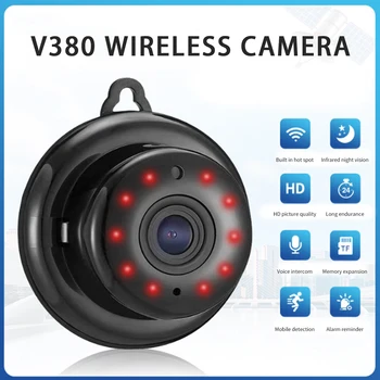 V380 Мини Wifi Камера Мини Безжична Вътрешна Камера Домашна Сигурност, Видеонаблюдение IR Нощно виждане дистанционно наблюдение детски Фотоапарат