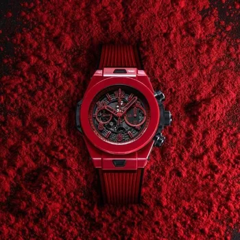 Луксозни Спортни Мъжки Часовници Unico Red Magic 45 мм Часовници За Мъже Reloj Hombre Бизнес Мъжки Ръчен Часовник Relogio Masculino Montre