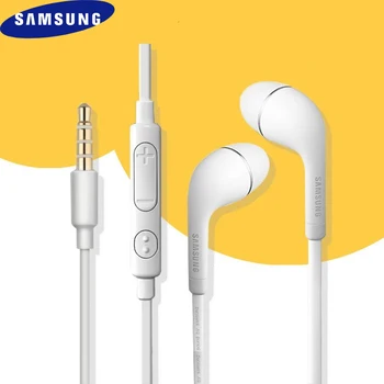 Оригиналните слушалки на Samsung EHS64, Жични слушалки-втулки 3,5 мм с микрофон, Слушалки За смартфони Samsung Galaxy S6 S7 S8 Edge