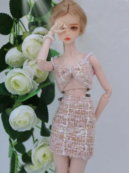 комплект облекло в женския стил/розов топ + пола/облекло за ръчно изработени кукли 30 см, облекло За 1/6 Xinyi FR ST Барби Кукли/играчки за момичета